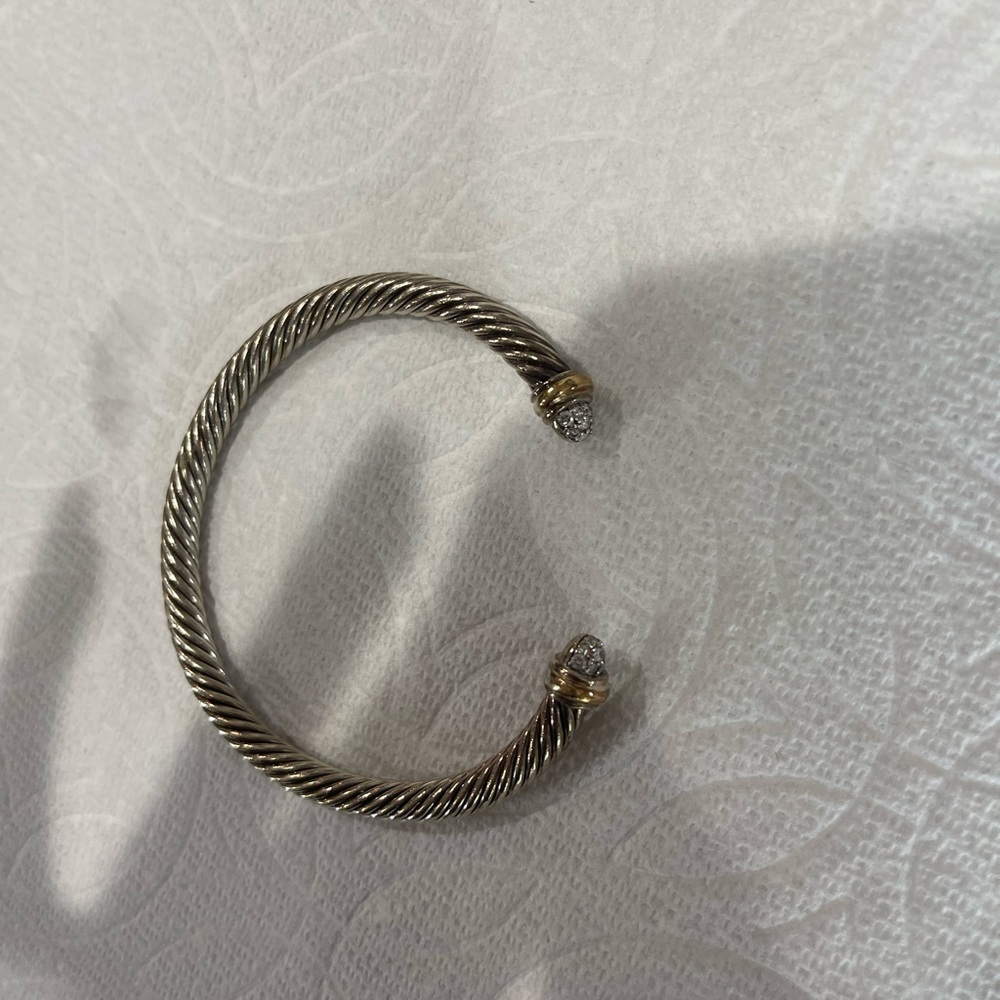 David yurman cable classic bracelet with pavé diamonds